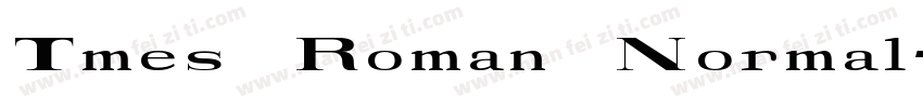 Tmes Roman Normal字体转换